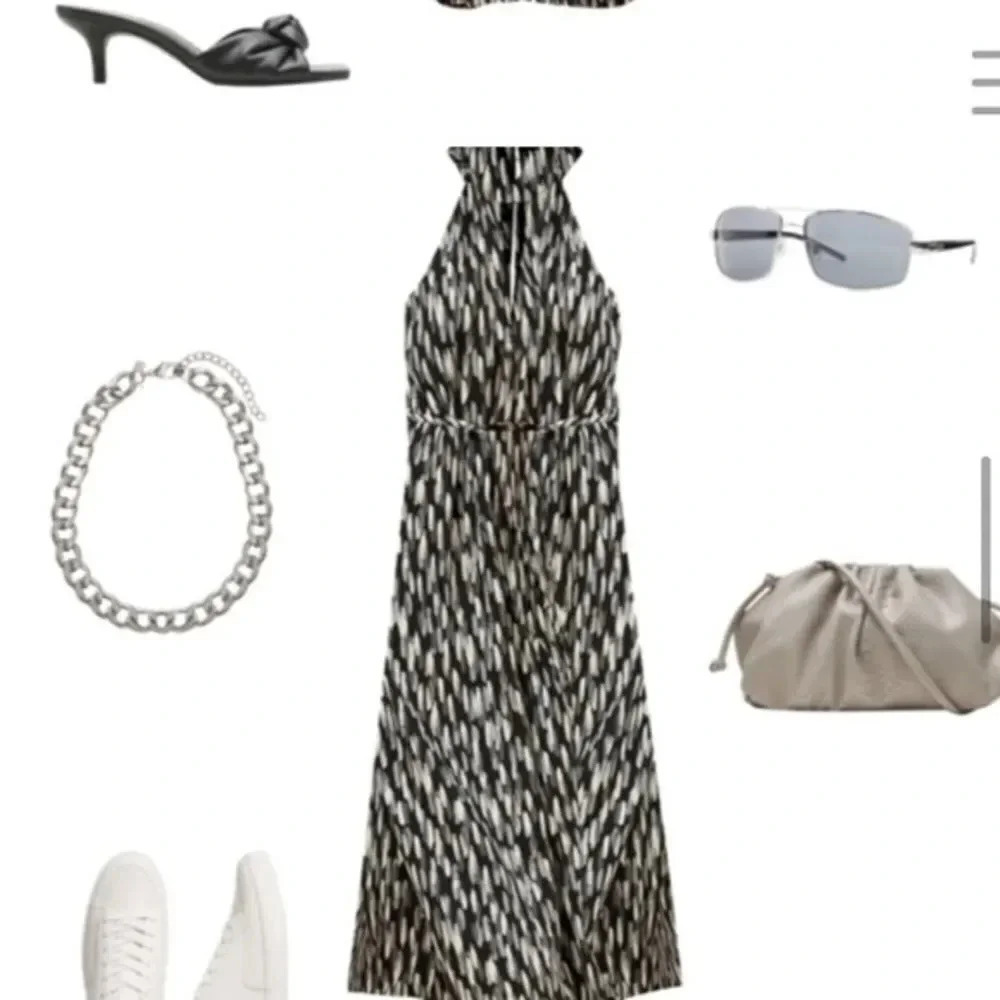 Twist-Neck Satin Banana Republic Dress - Picture 9 of 14